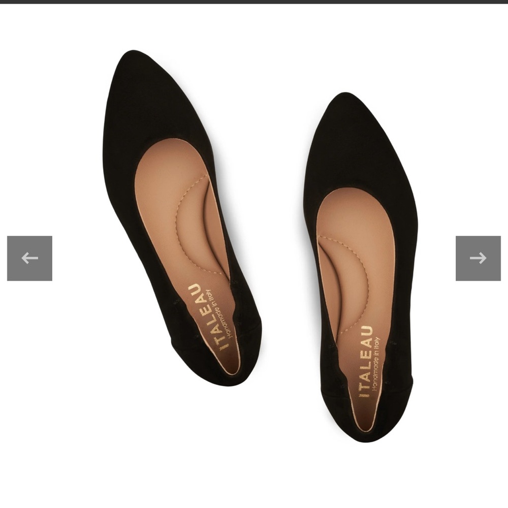 ITALEAU Mara Suede Waterproof Ballet Flats black - Size 41 10.5